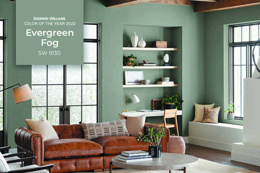 evergreen fog living room